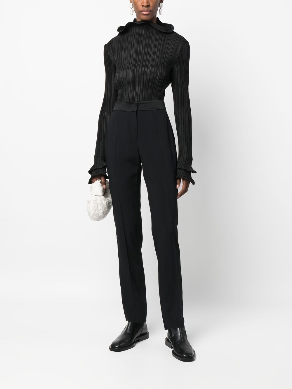 high-waisted slim-cut trousers - 2