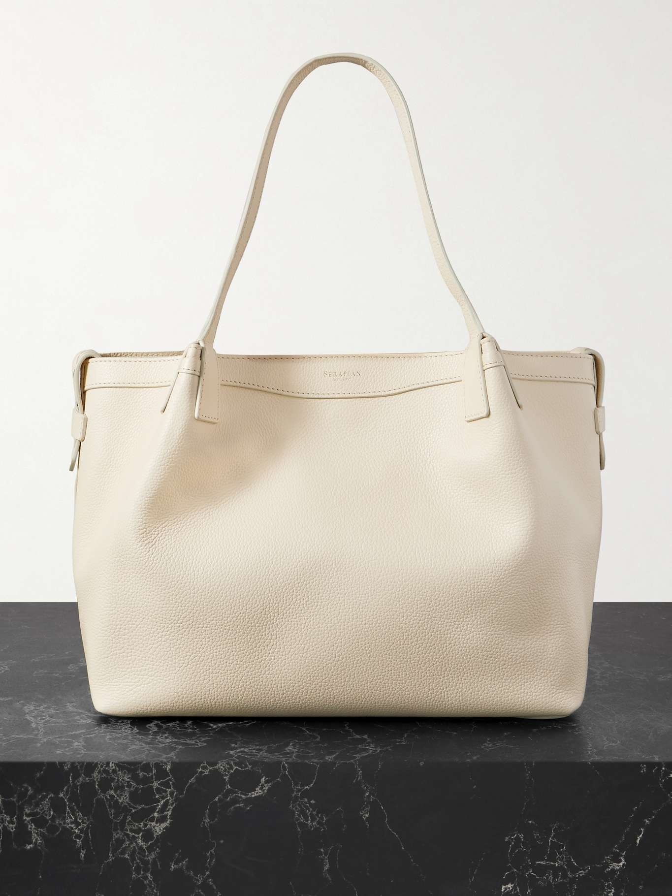 Small Secret textured-leather tote - 1