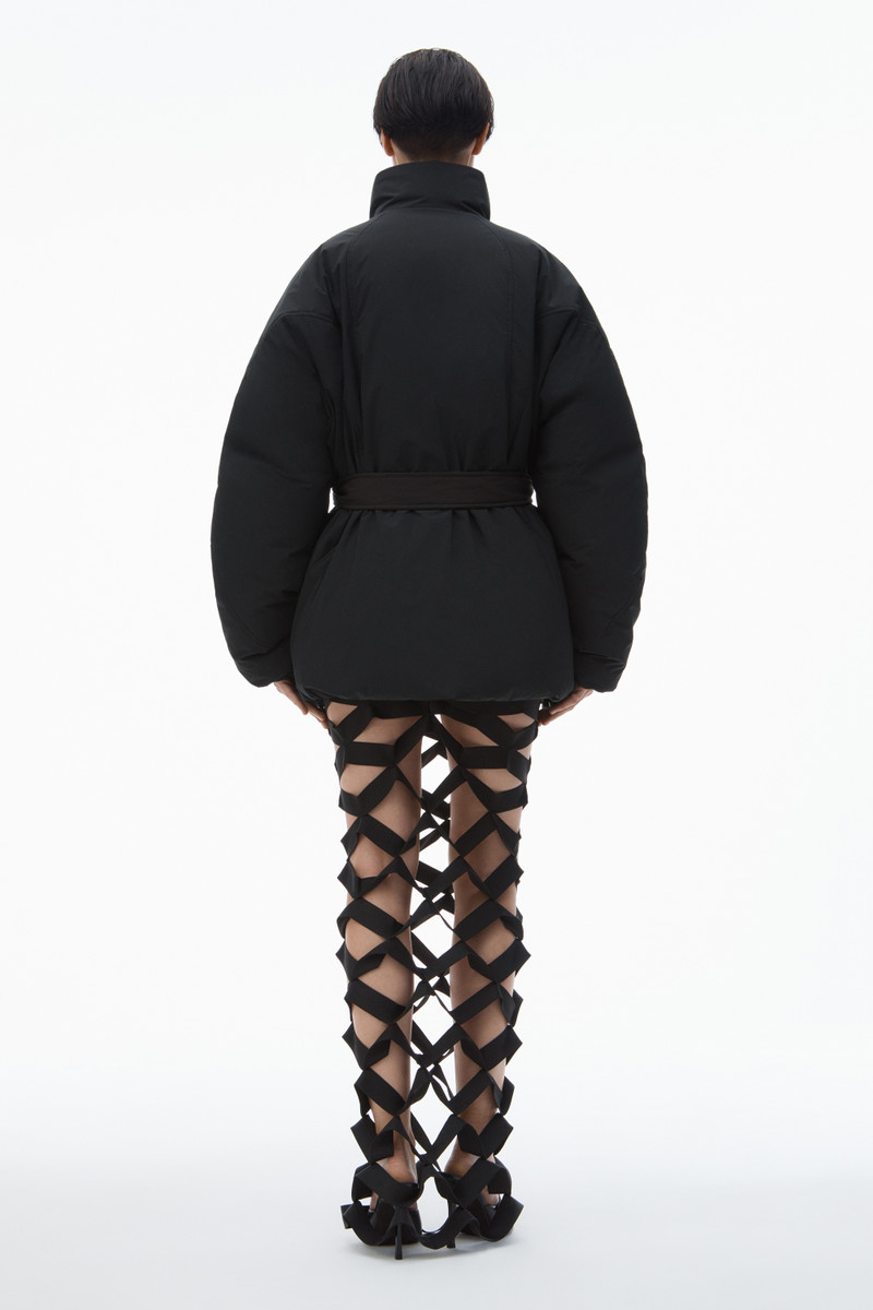 Puffer Coat with Dome Logo Patch 5