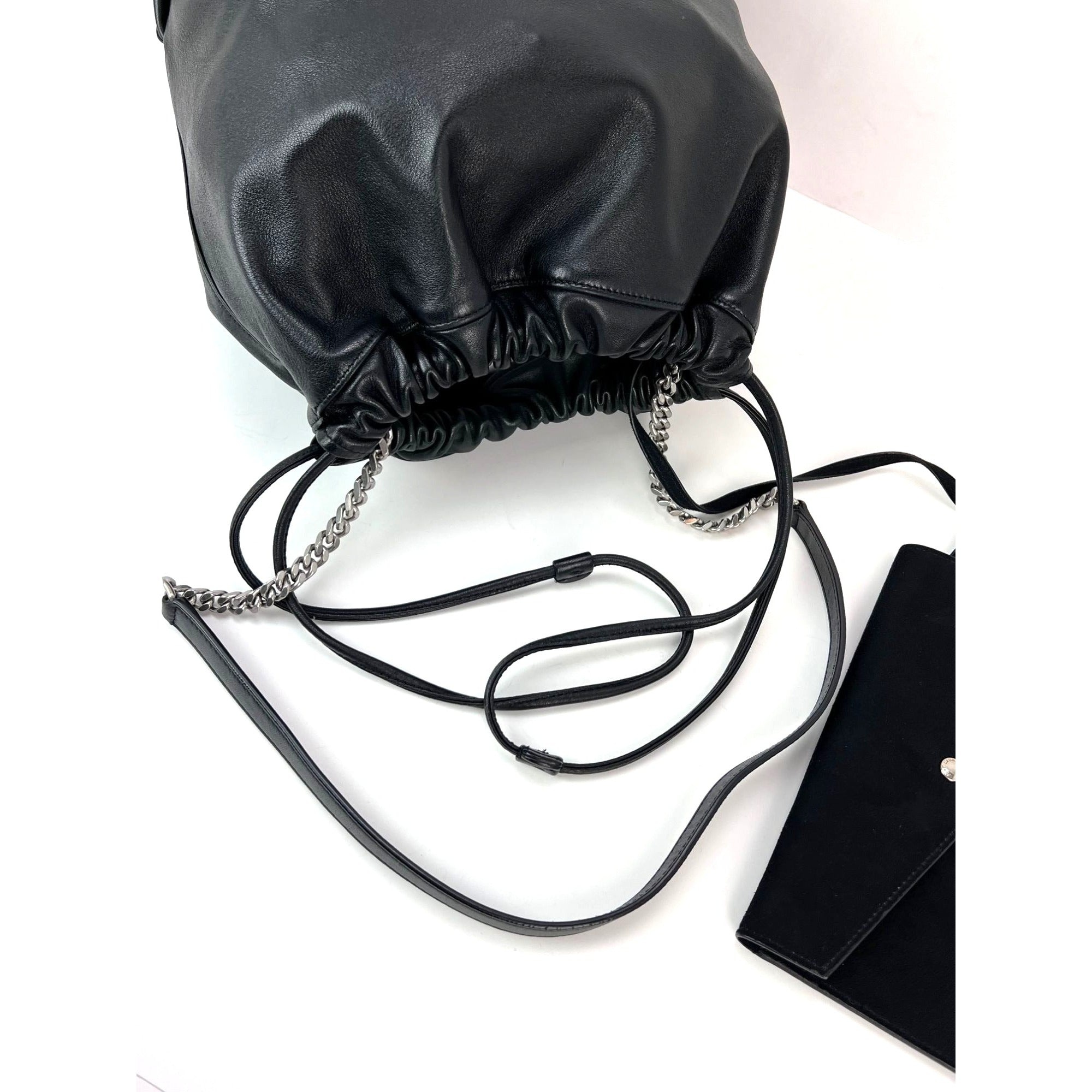 Saint Laurent Lambskin Teddy Drawstring Sac Bucket Bag - 10