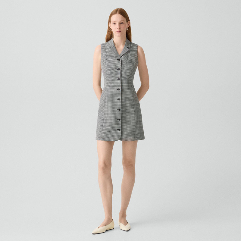 Sleeveless Shirt Dress in Wool-Blend Twist 2