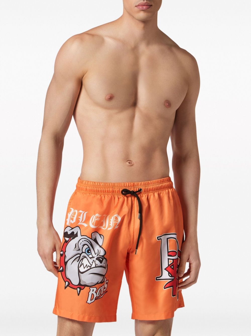 logo-print swim shorts - 3