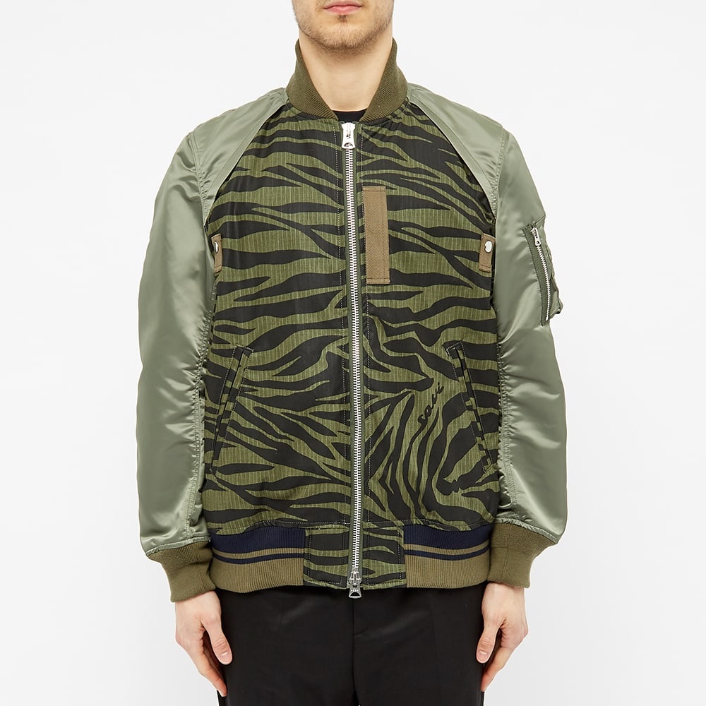 Sacai Zebra Print Bomber Jacket - 4