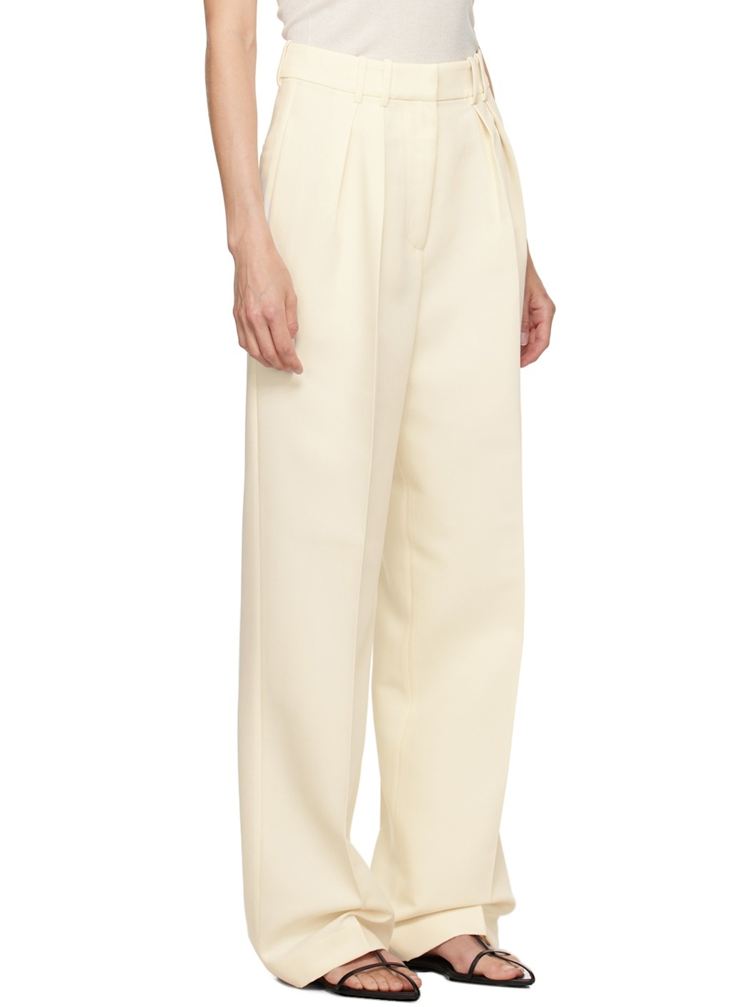 White Pleated Trousers - 2