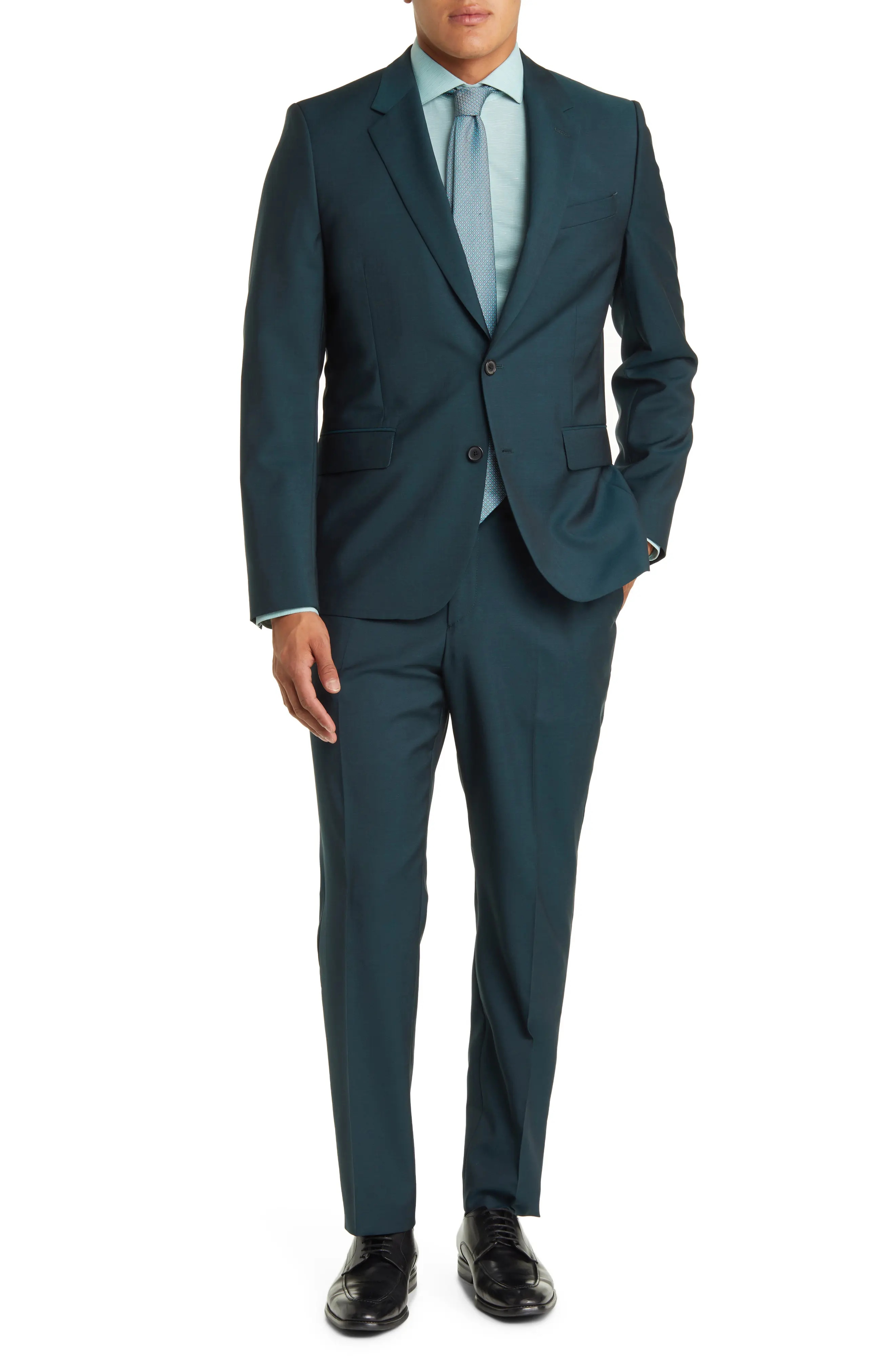 Tailored Fit Wool & Mohair Suit - 2