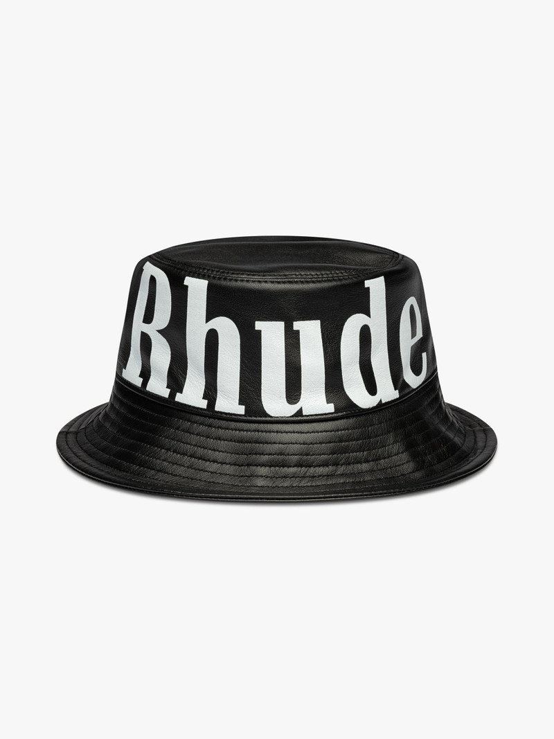 LOGO LEATHER BUCKET HAT 1