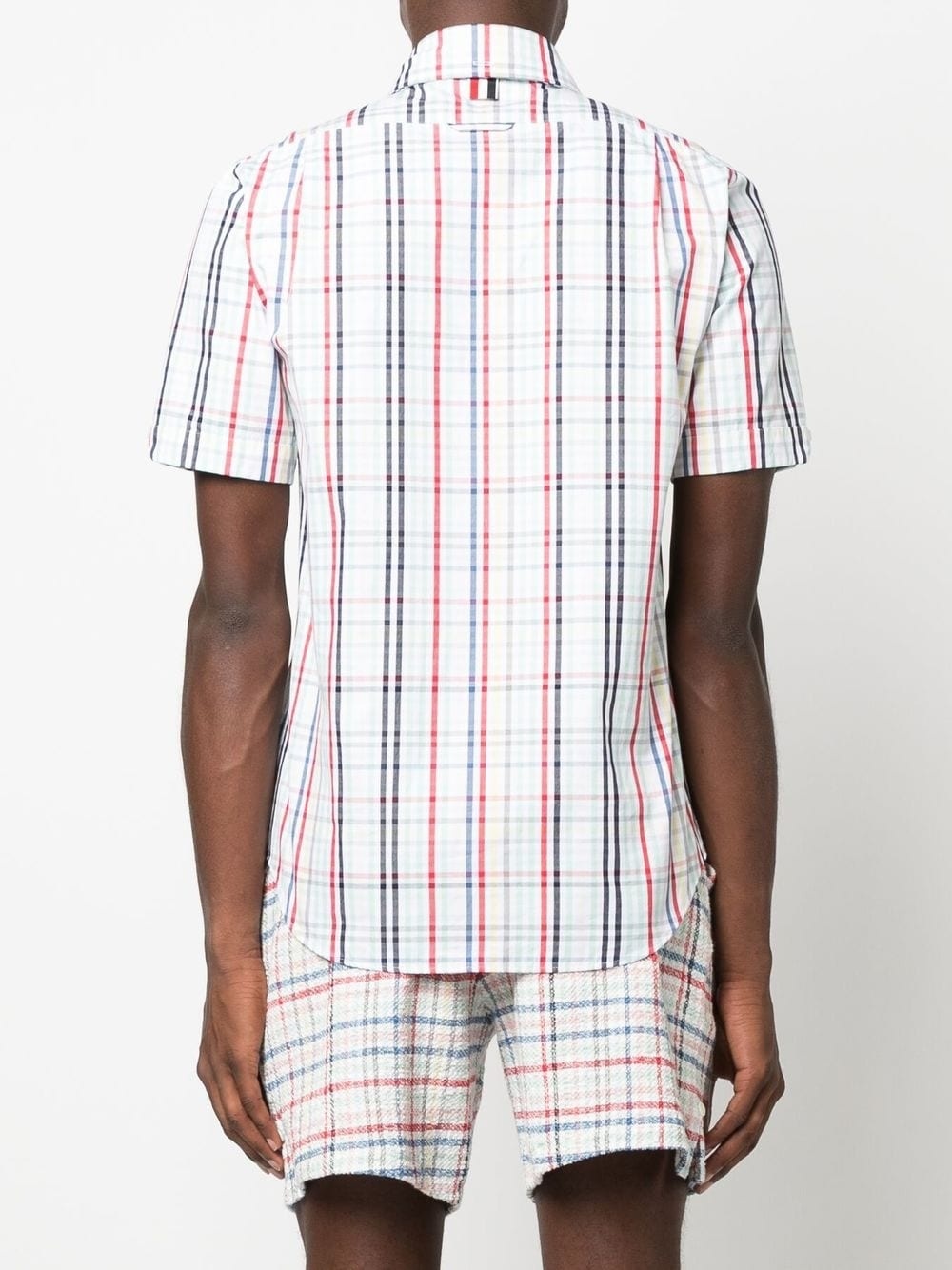 gingham-check short-sleeve shirt - 4