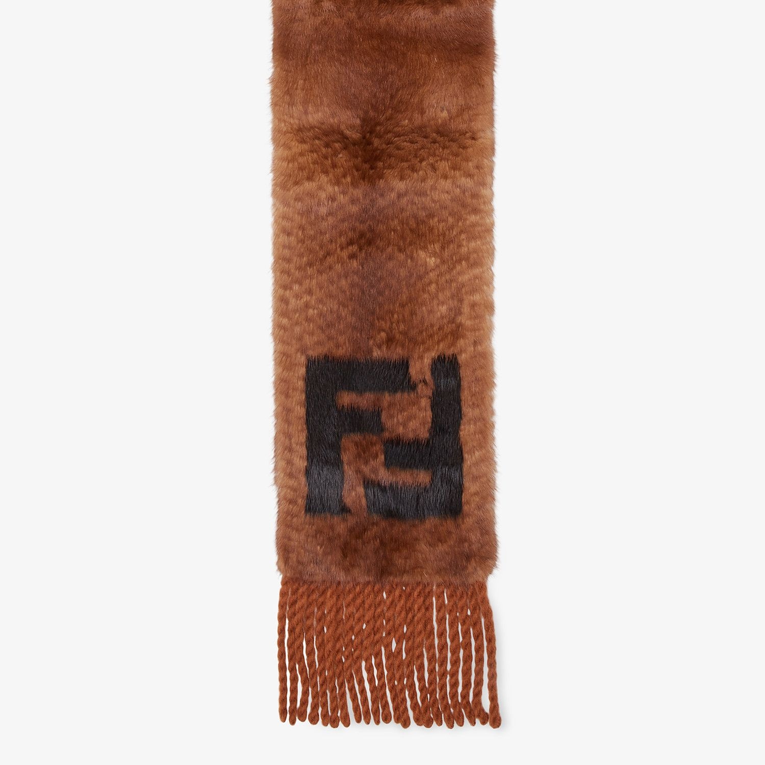 Brown fur scarf - 1