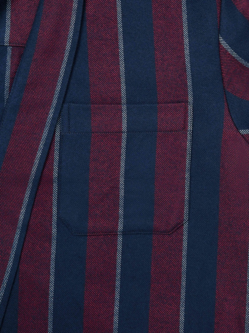 Men's Lounge Gown Kelburn 24 Brushed Cotton Navy - 8