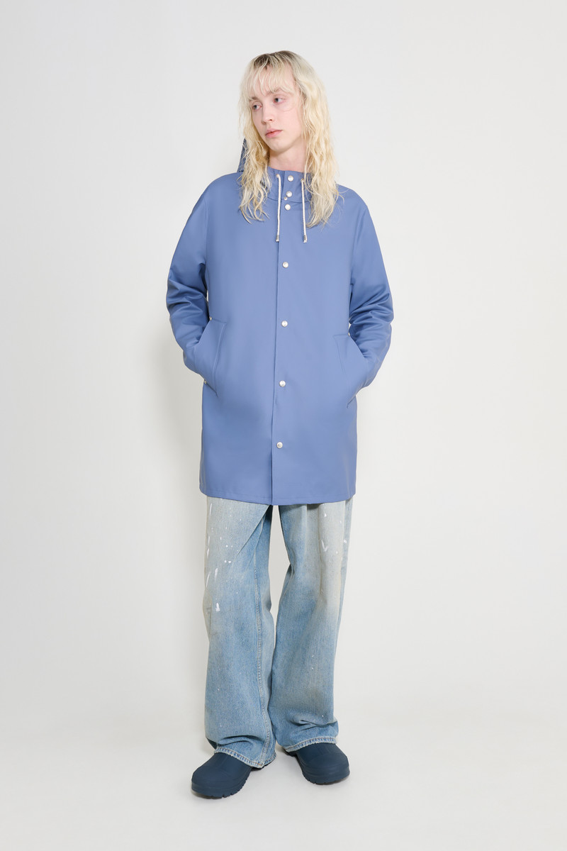 Stockholm Lightweight Raincoat Ash Blue 1
