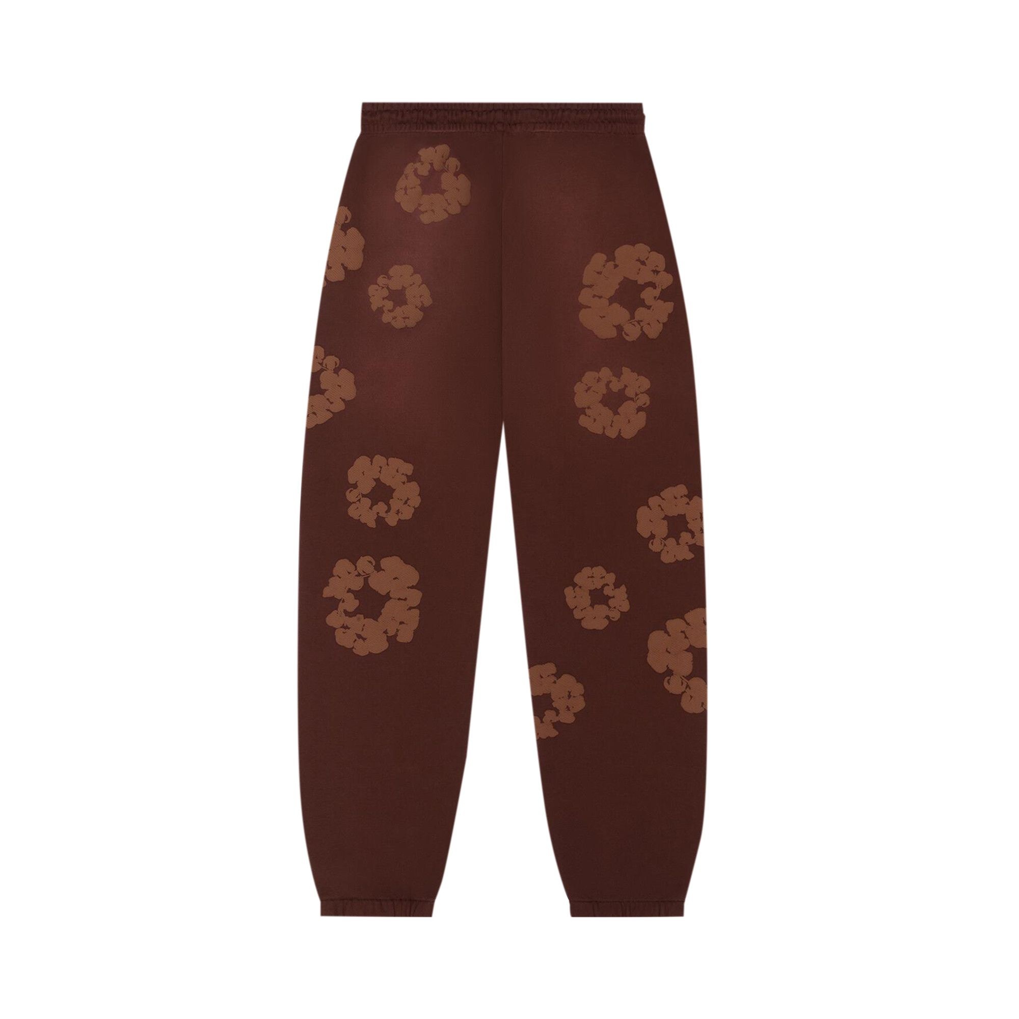 Denim Tears Mono Cotton Wreath Sweatpants 'Brown' - 2