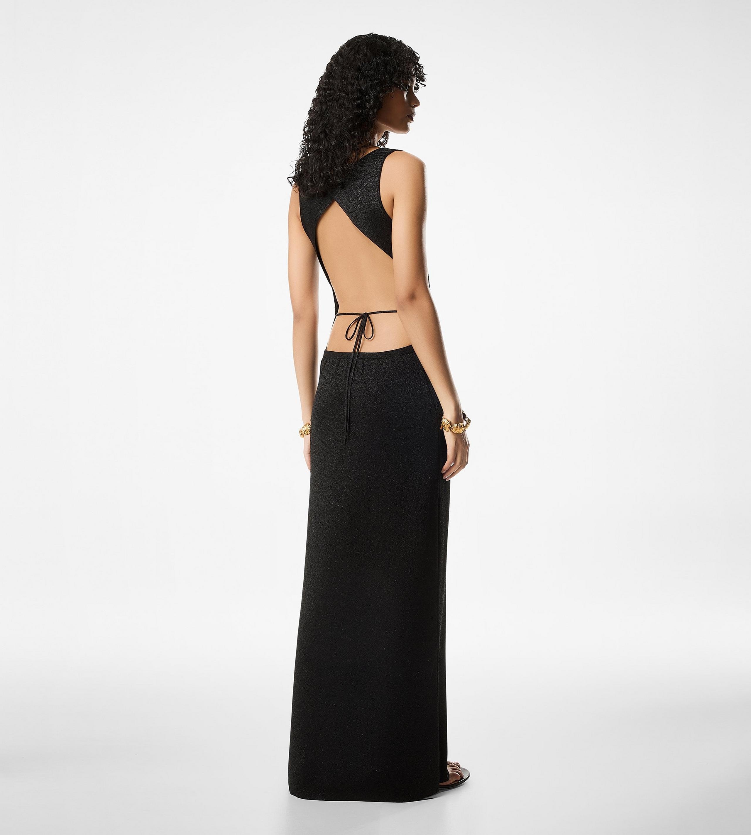 OPEN-BACK KNIT EVENING DRESS - 3