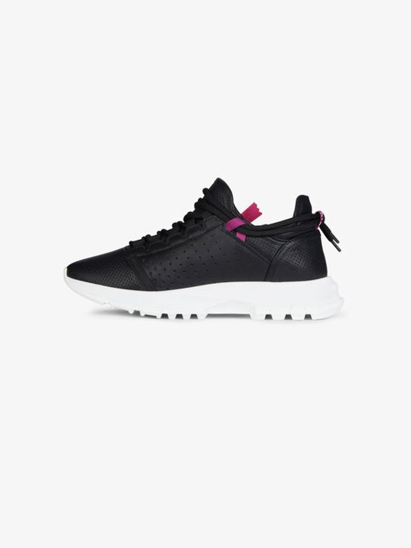 SPECTRE LOW RUNNERS SNEAKERS IN PERFORATED LEATHER WITH ZIP 5