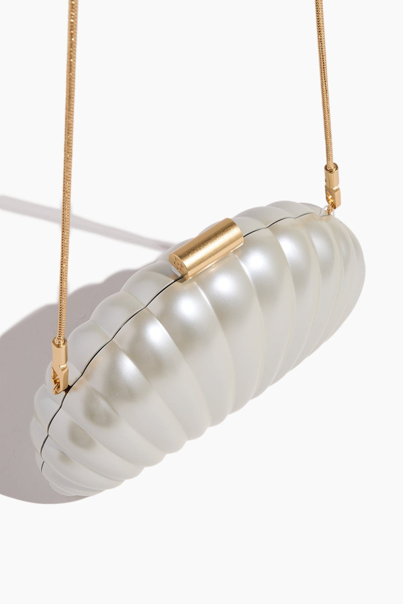 Monet Pearlized Shell Clutch in Ivory (TS) 5