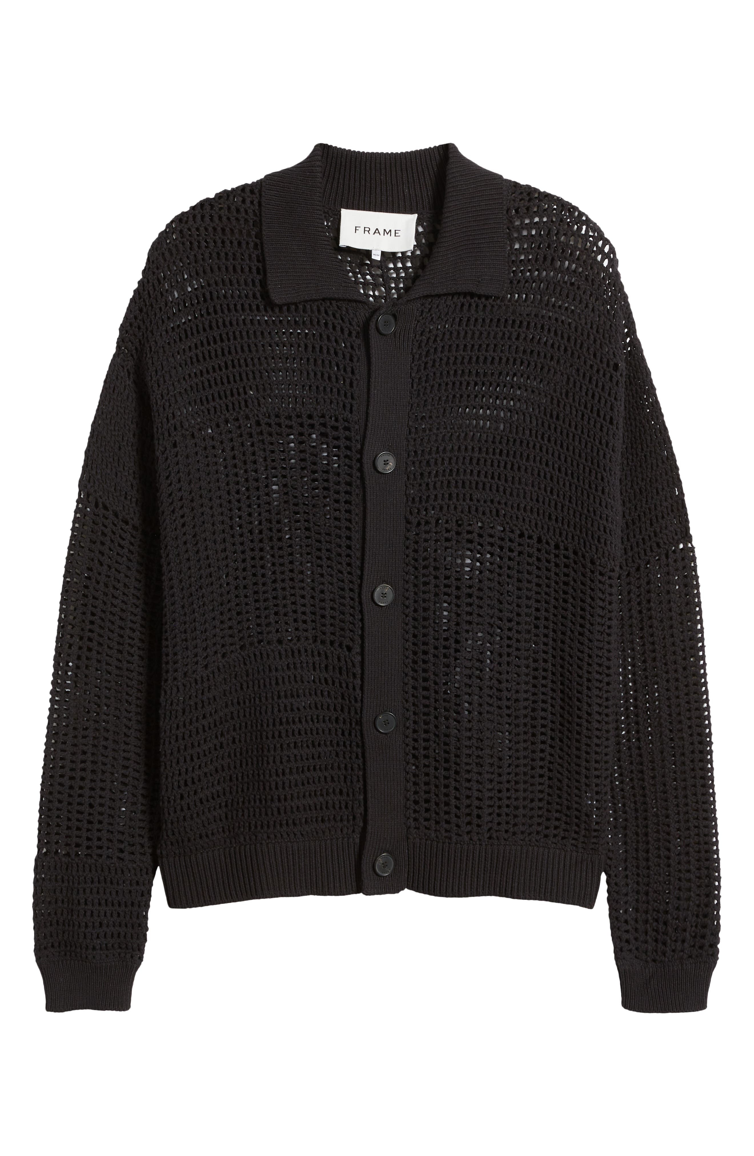 Mixed Open Stitch Cotton Cardigan - 5