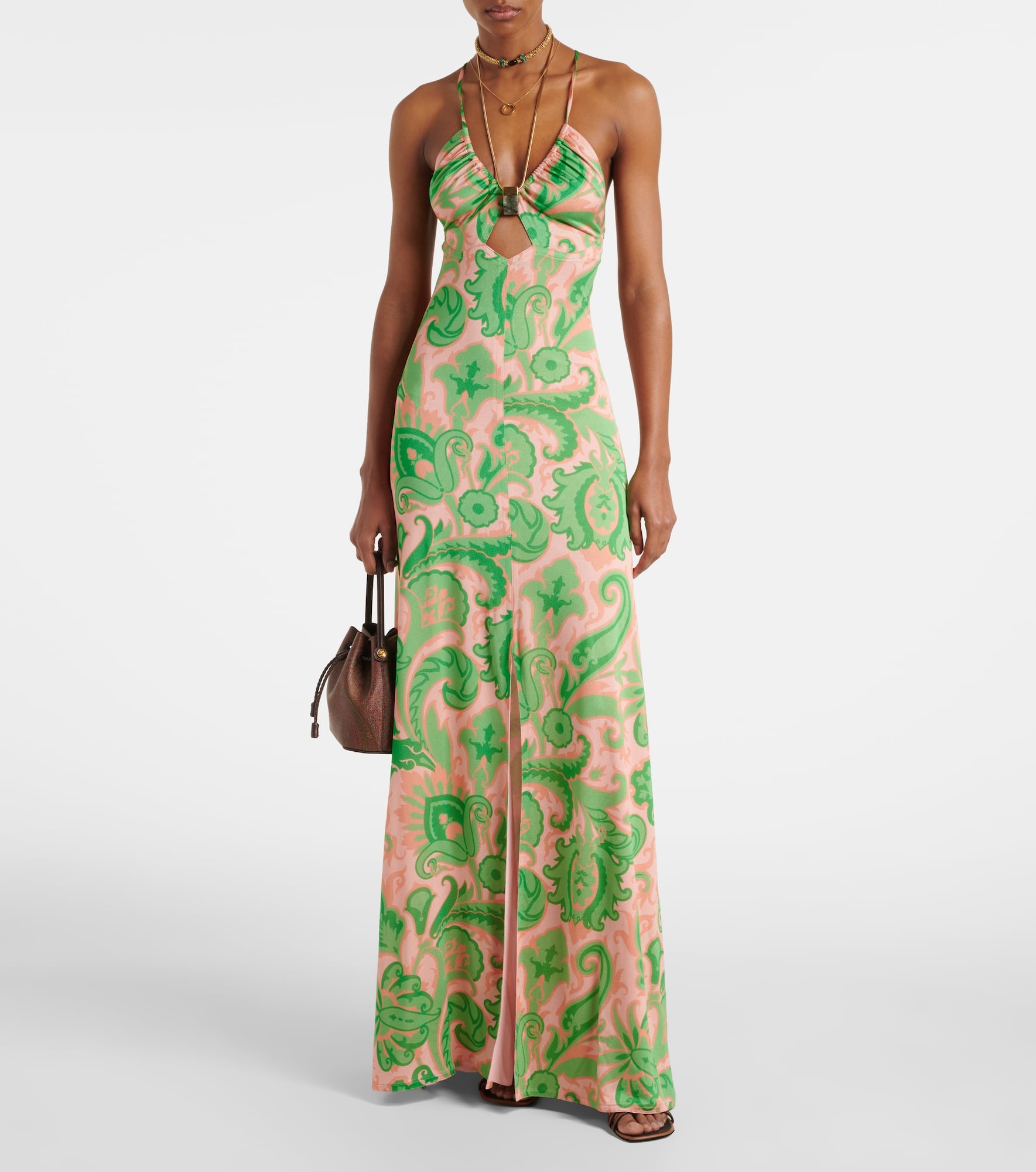 Halterneck maxi dress - 2