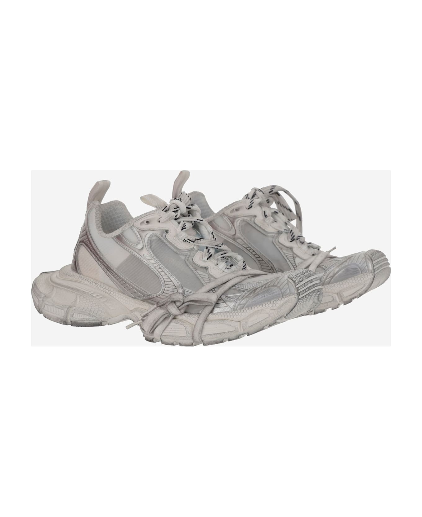 Multicolor Synthetic Leather And Mesh 3xl Summer Mesh Sneakers - 3