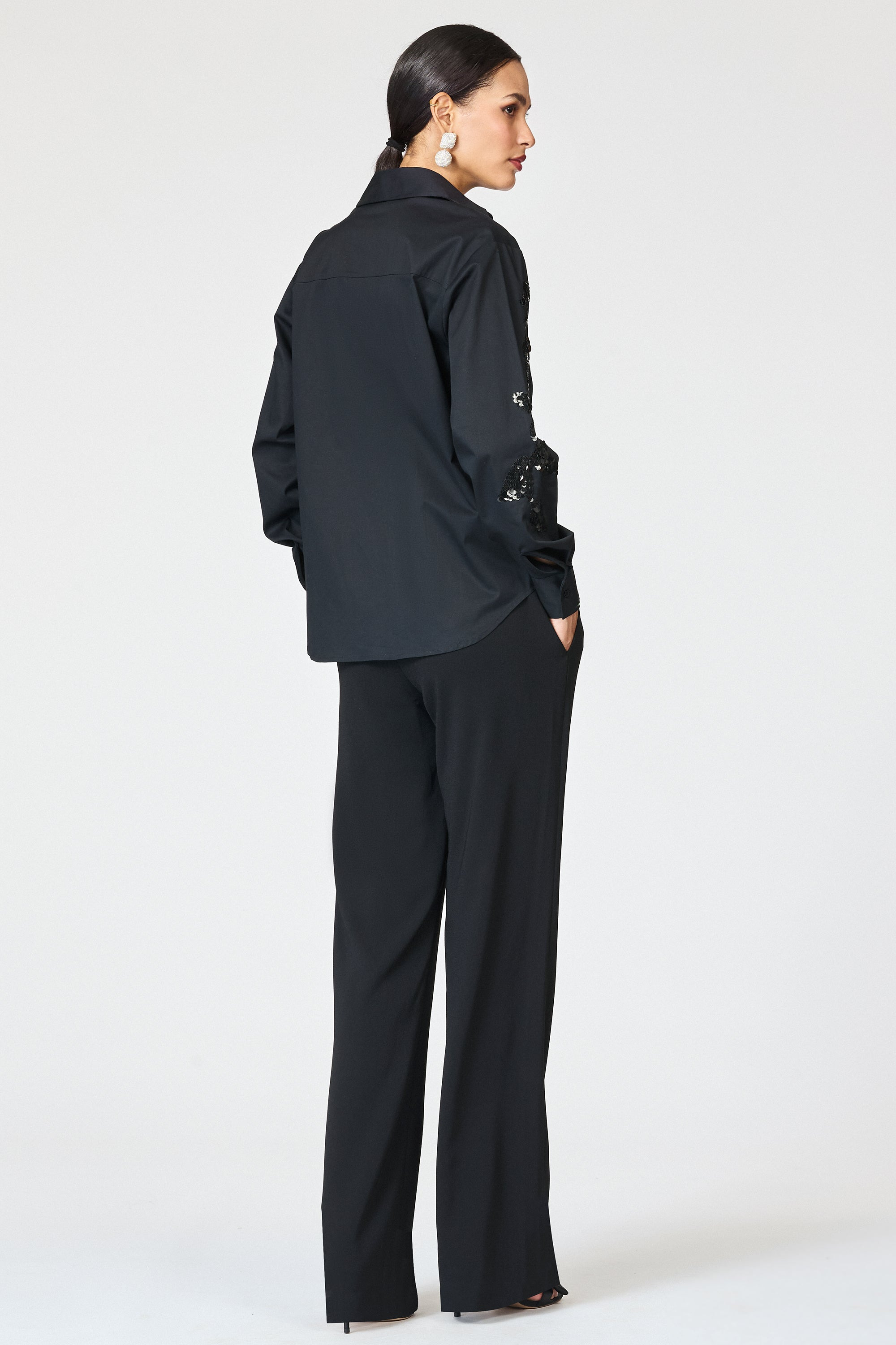 EMBELLISHED PARADISO TOP - BLACK - 4