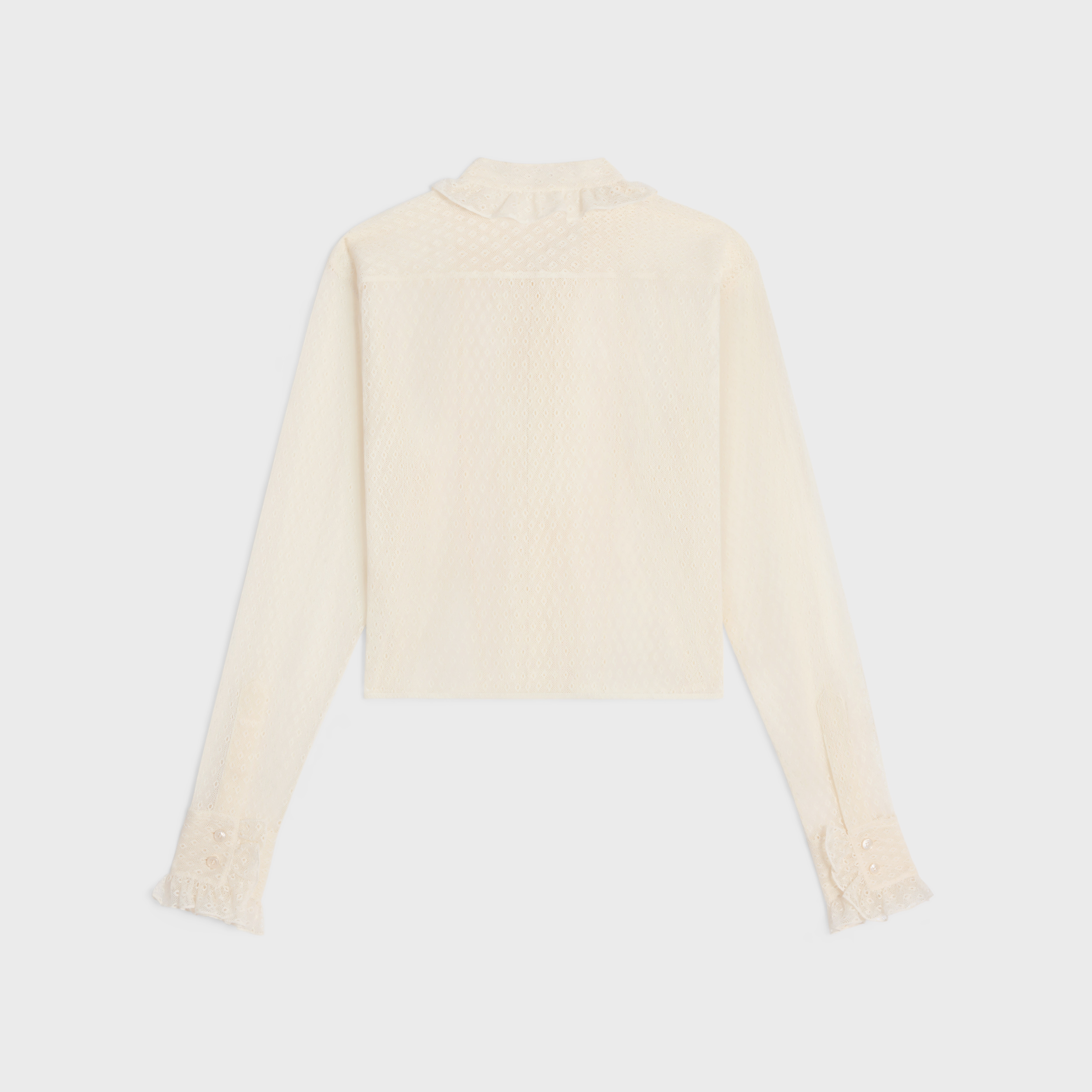 romy cropped shirt in lace and cotton - 2