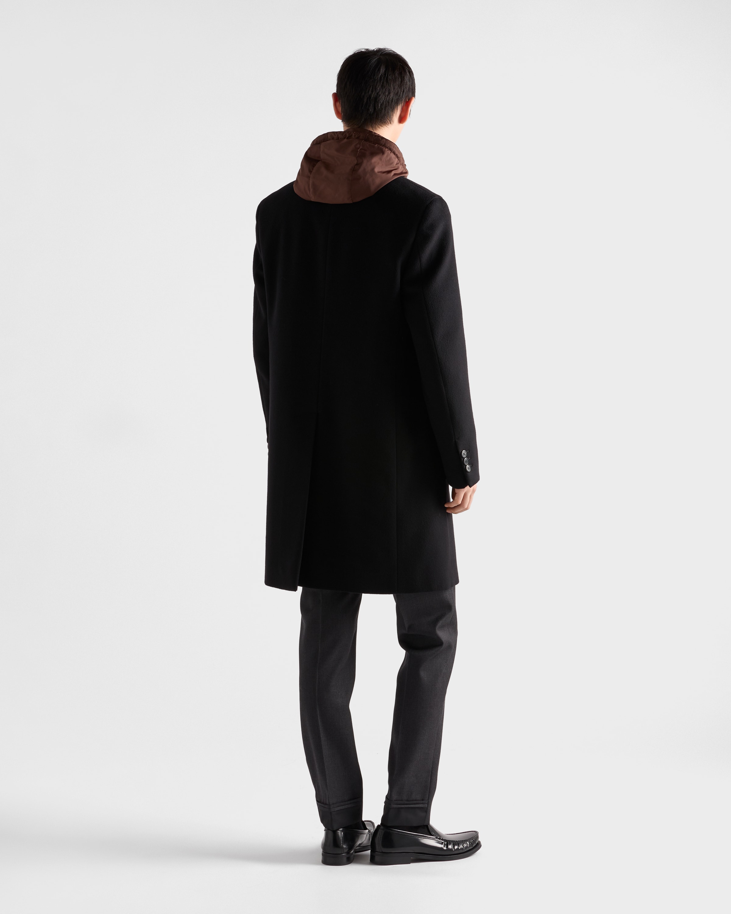 Single-breasted wool blend coat - 5