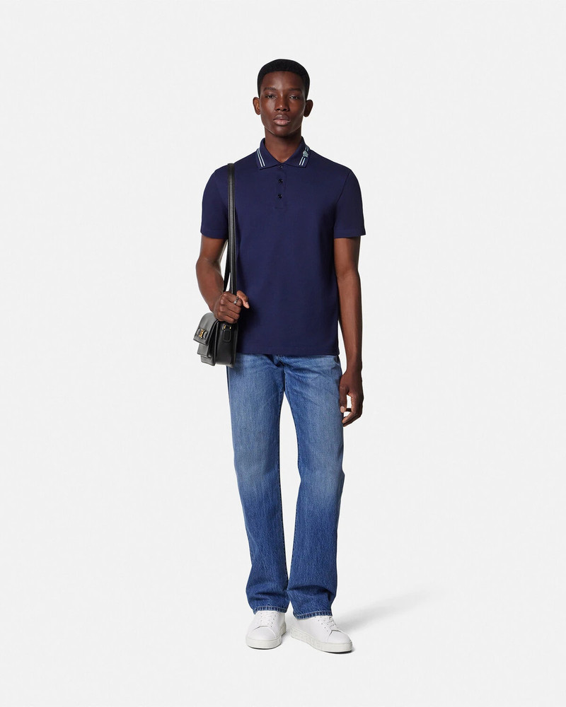 VERSACE Embroidered Medusa Polo Shirt outlook