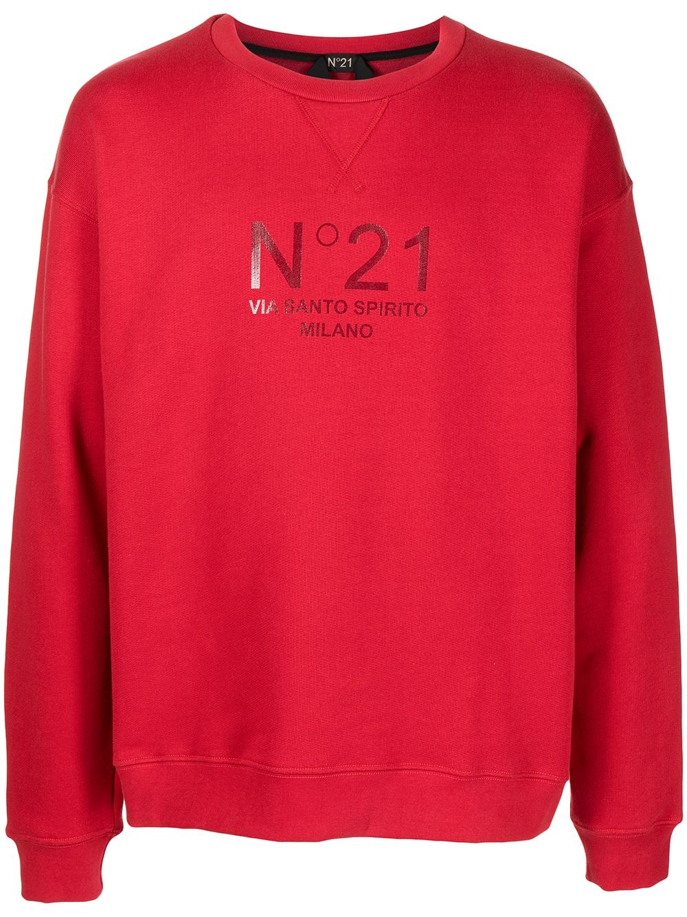 logo-print crew-neck sweatshirt - 1