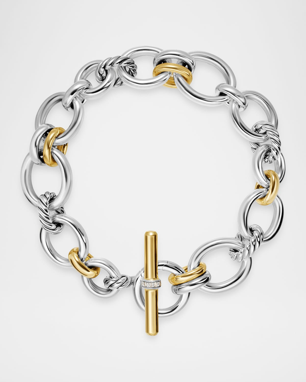 Mercer Chain Bracelet with Diamonds in Silver and 18K Gold - 5