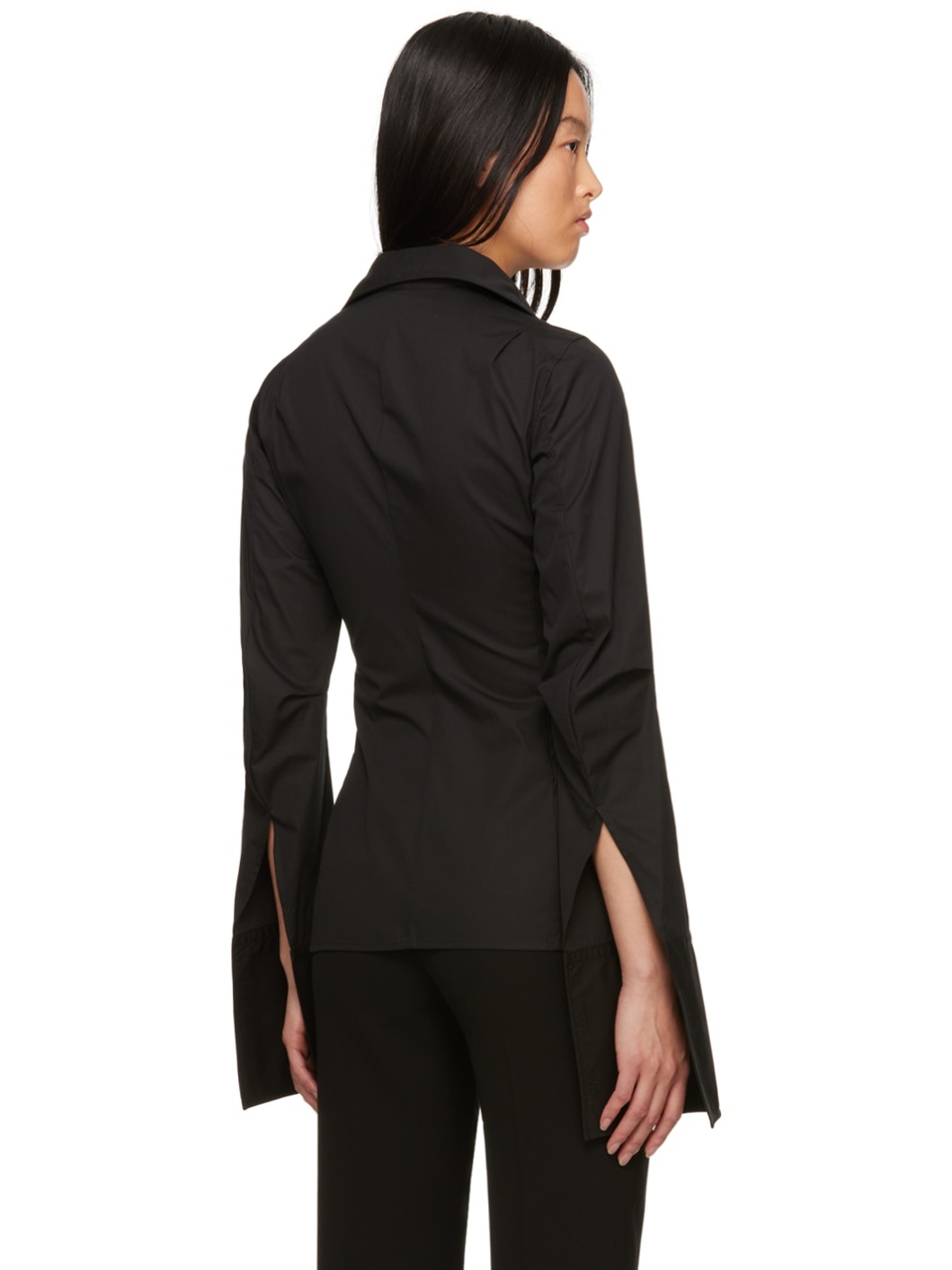 Ann Demeulemeester Black Linsey Shirt | ssense | REVERSIBLE