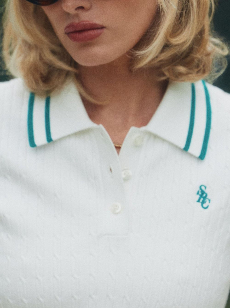 cable-knit polo shirt 3