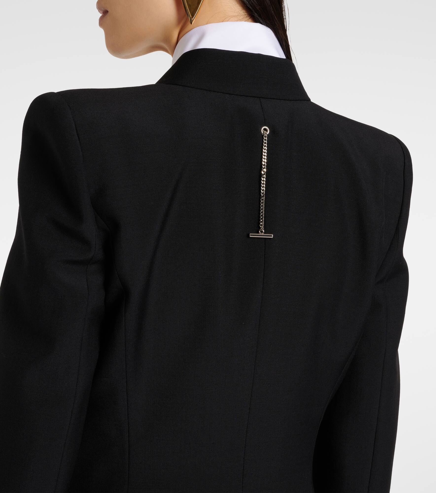 Double-breasted wool blazer - 6