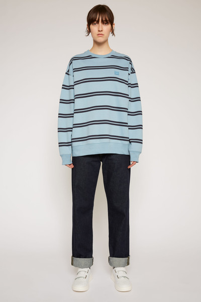 Acne Studios Oversized stripe sweatshirt mineral blue outlook