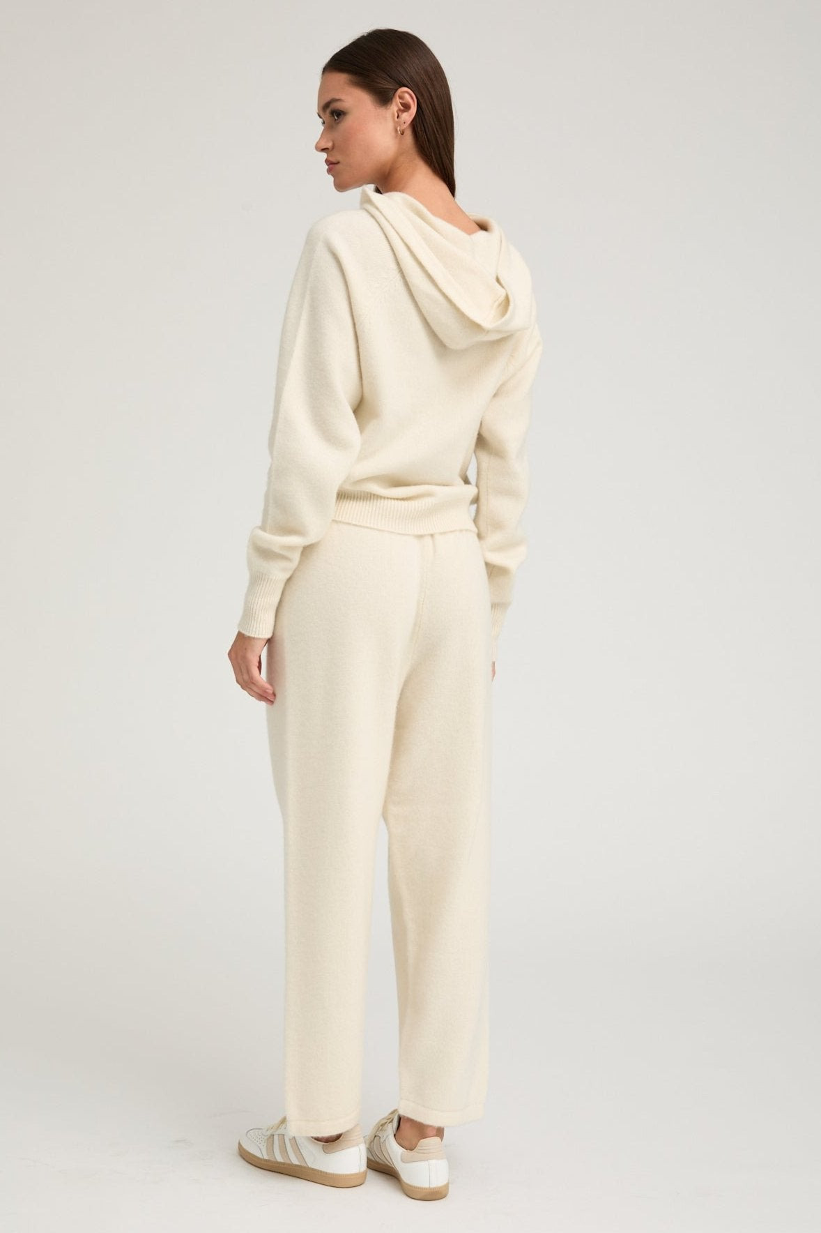 IVORY CASHMERE HOODIE - 4