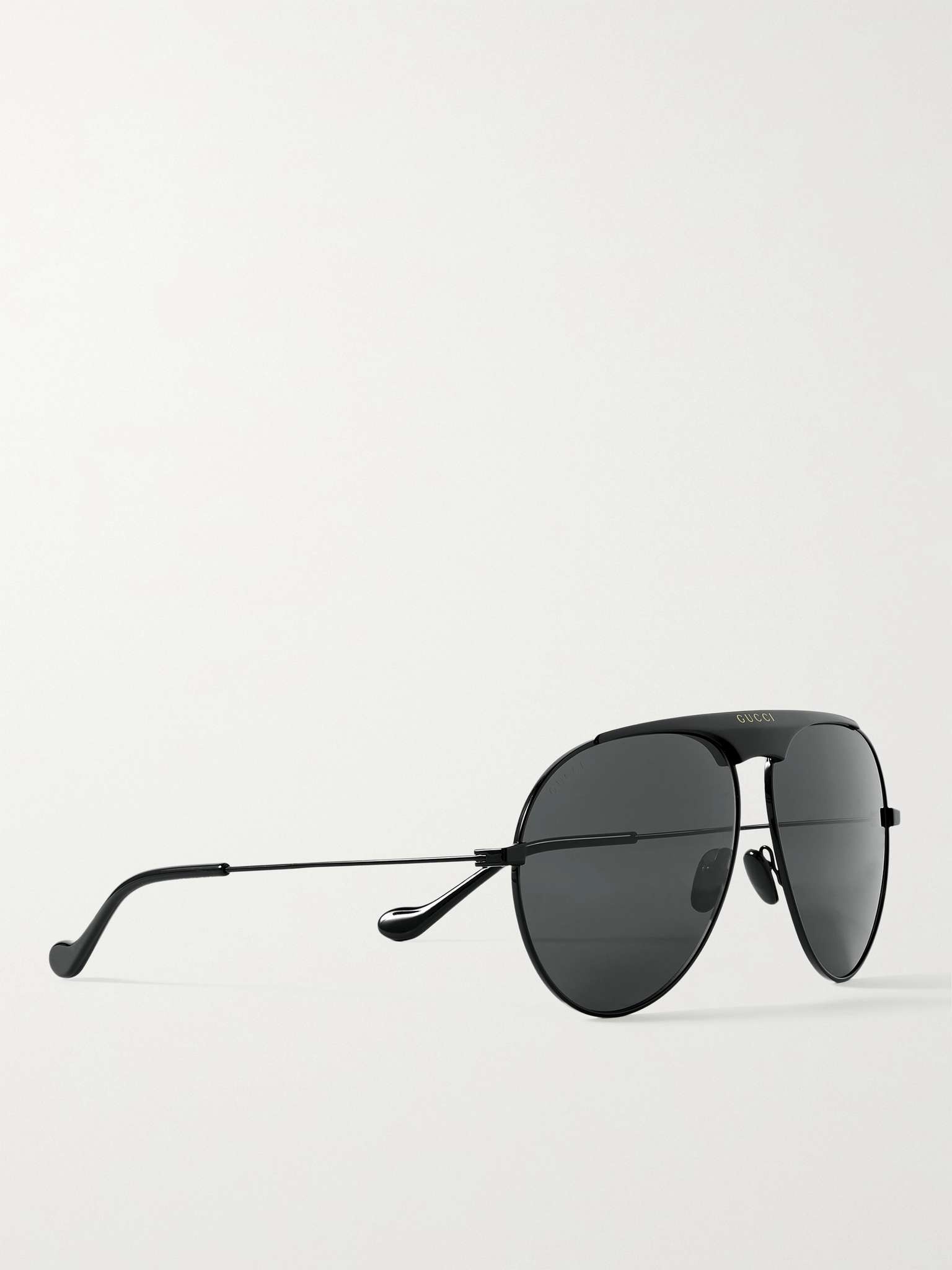 Aviator-Style Tortoiseshell Metal Sunglasses - 3