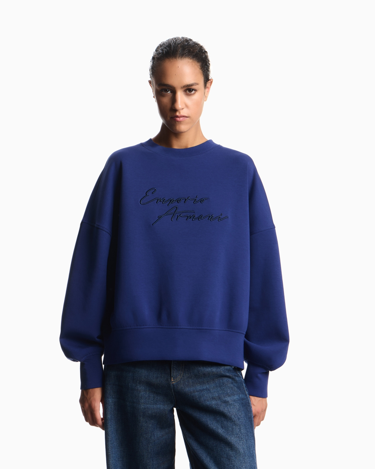 ASV DOUBLE-JERSEY CREW-NECK SWEATSHIRT WITH LOGO EMBROIDERY - 4