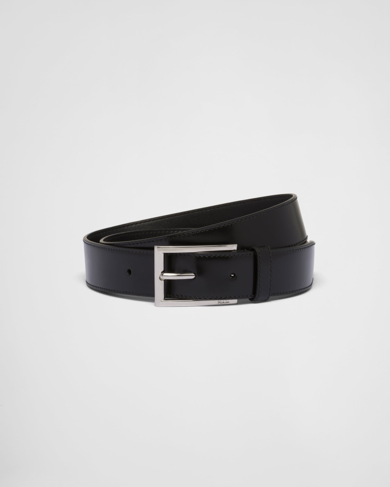 Brushed leather belt 1