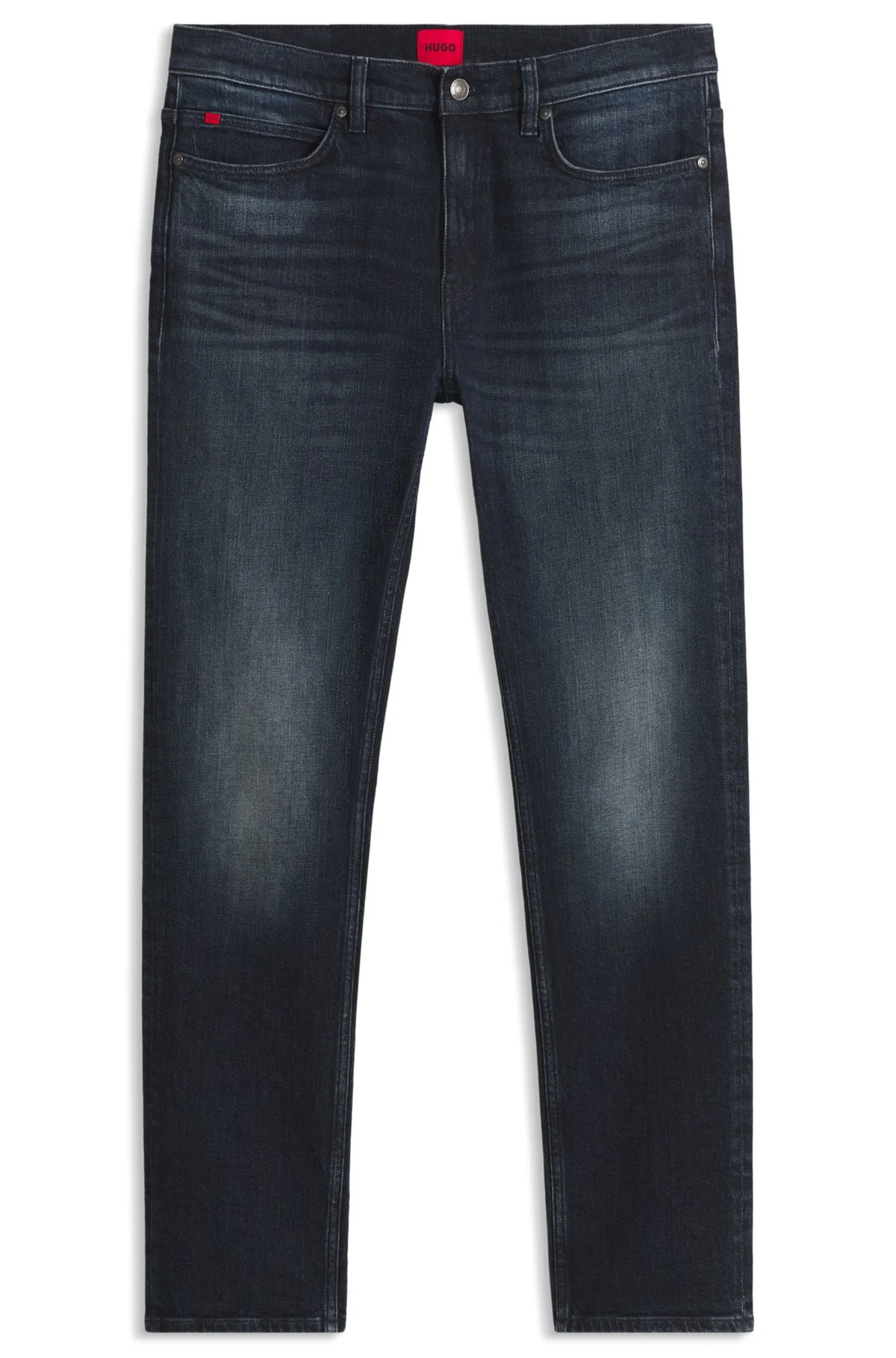 SLIM-FIT JEANS IN VINTAGE-WASH STRETCH DENIM - 1