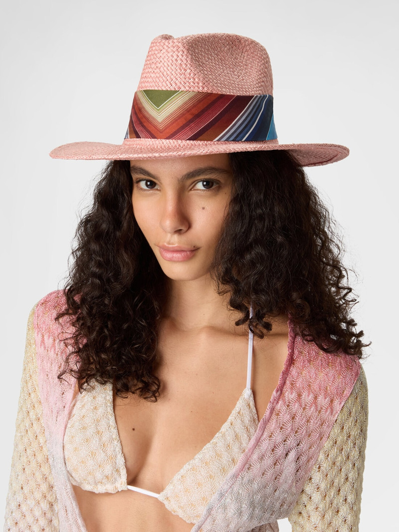 Straw hat with silk ribbon 3