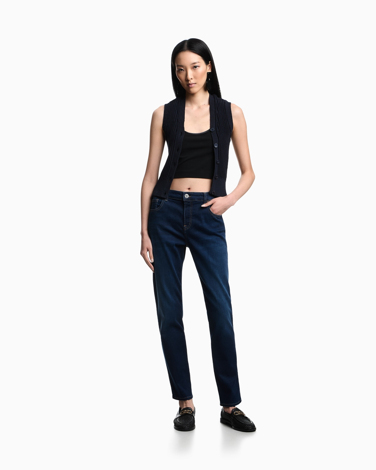 J36 MID-RISE, STRAIGHT-LEG, STRETCH-DENIM JEANS - 2