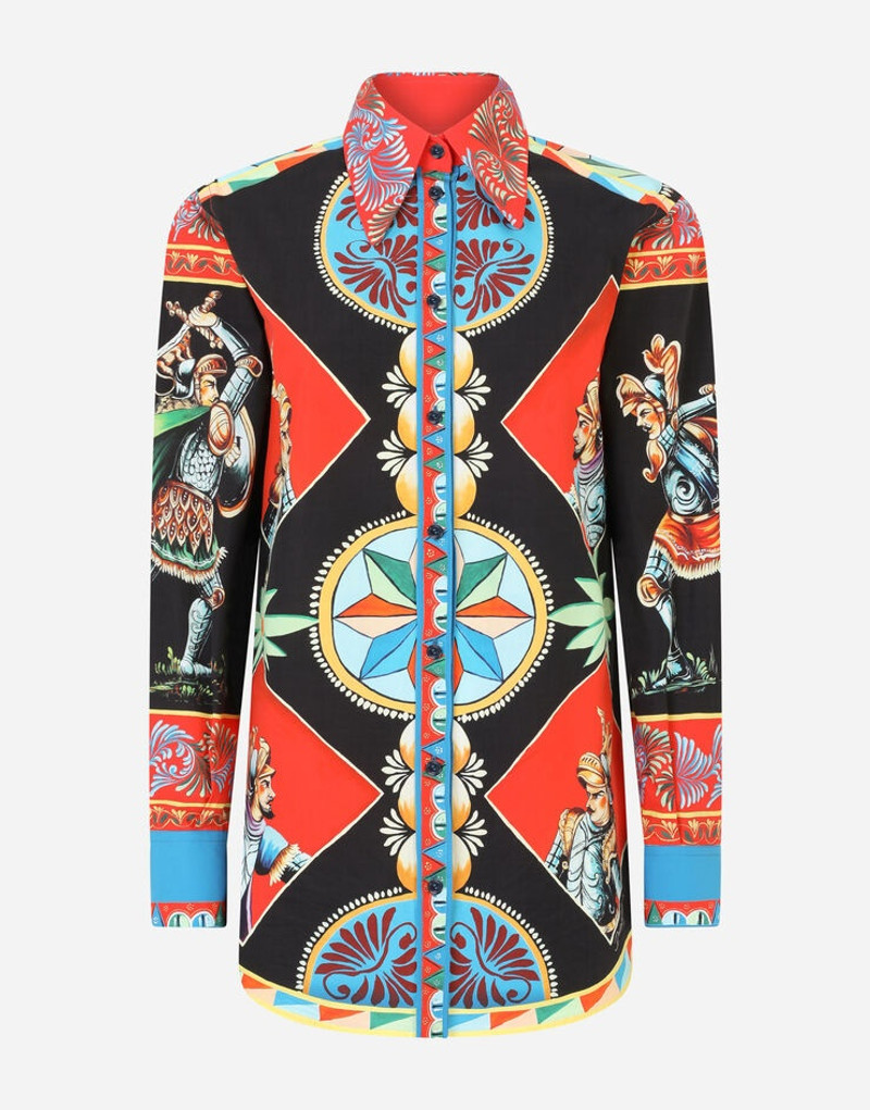 Carretto-print poplin shirt 3