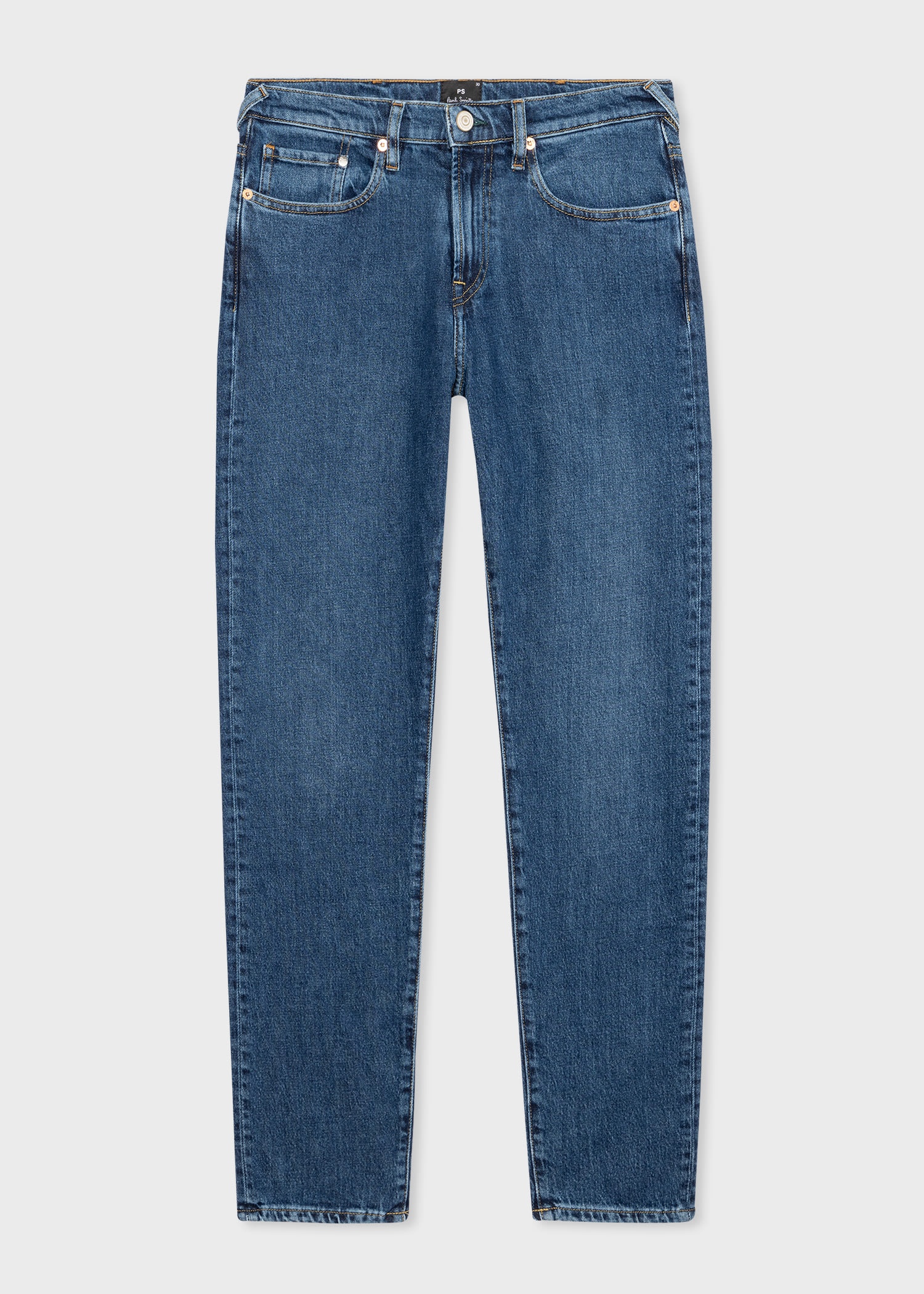 Mid Blue Wash 'Organic Vintage Stretch' Jeans - 1