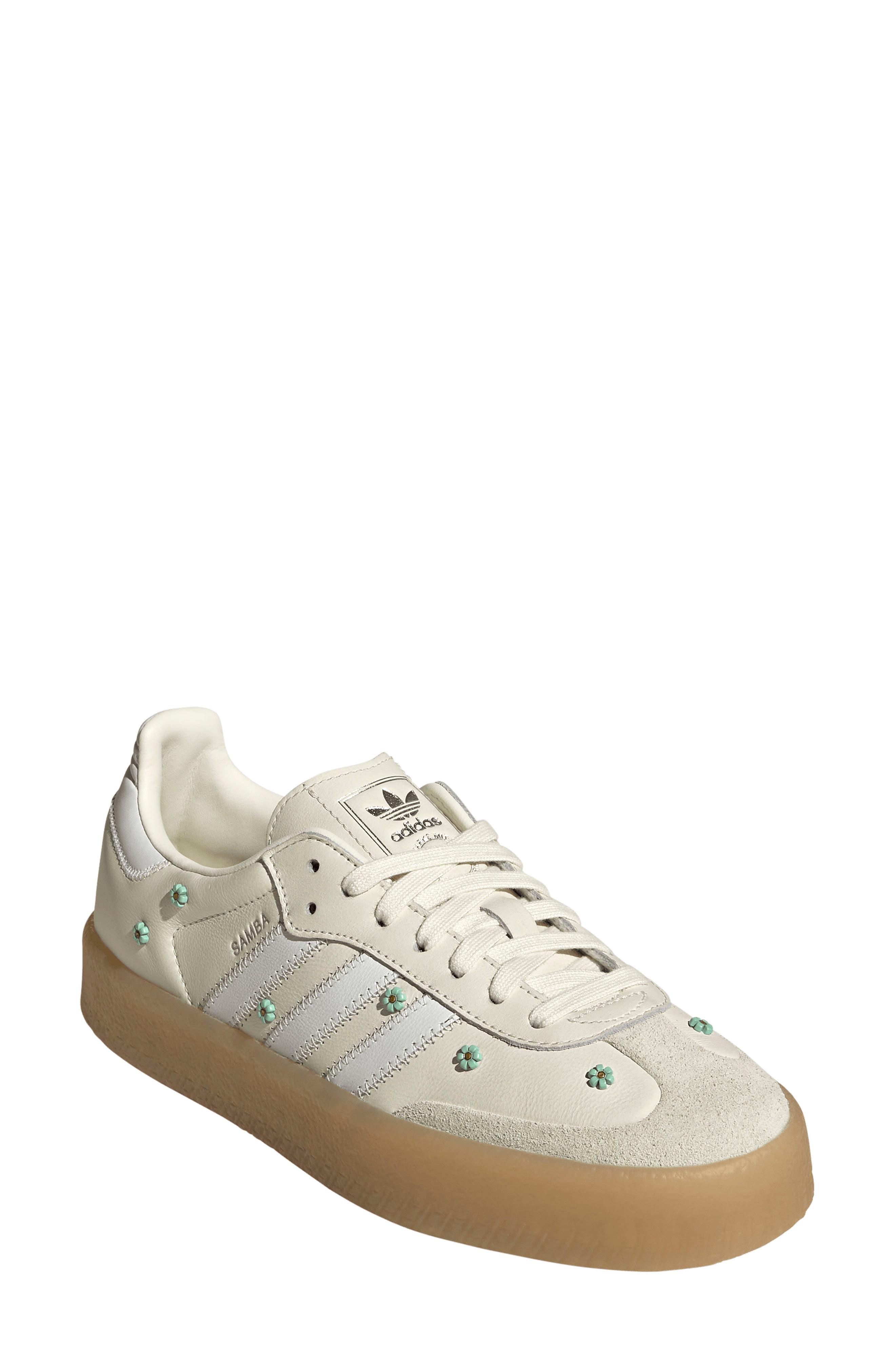 adidas Sambae Sneaker in Off White/White/Clear Mint at Nordstrom - 1