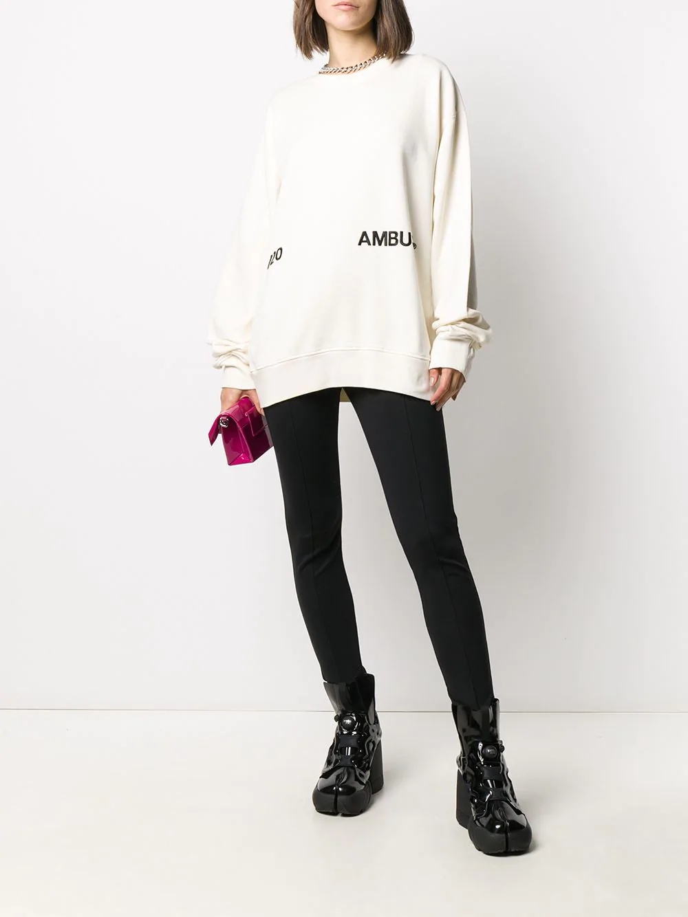 embroidered logo sweatshirt - 3