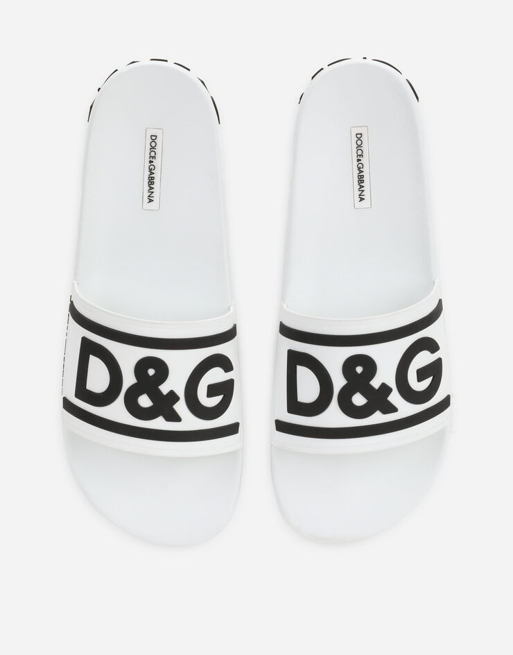 Rubber beachwear sliders with DG logo - 4