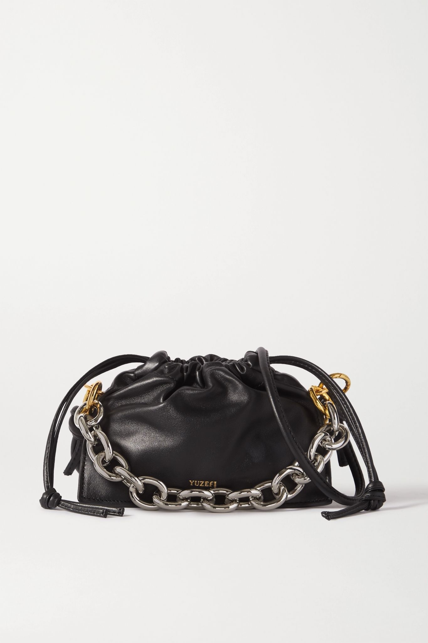 Bom mini chain-embellished leather tote - 1