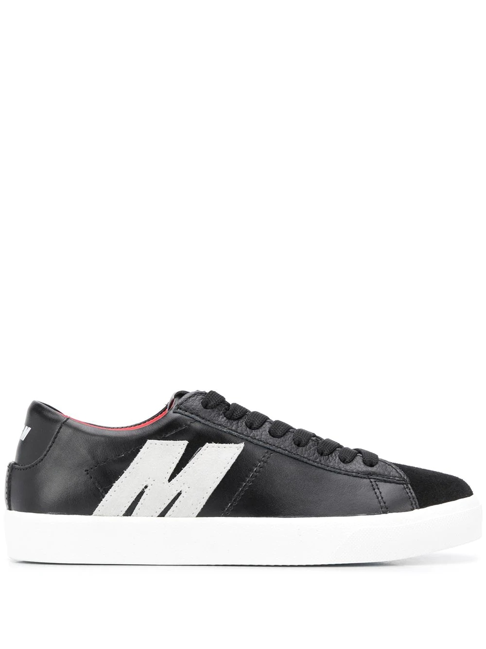 M appliqué low-top sneakers - 1