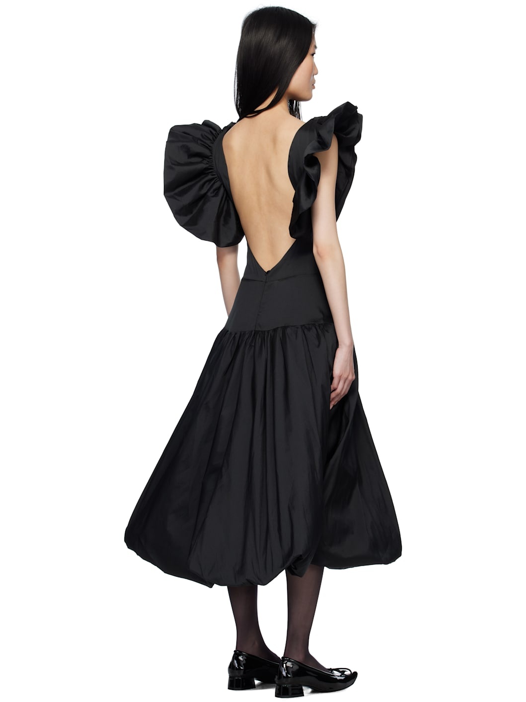 Black Puff Minidress - 3