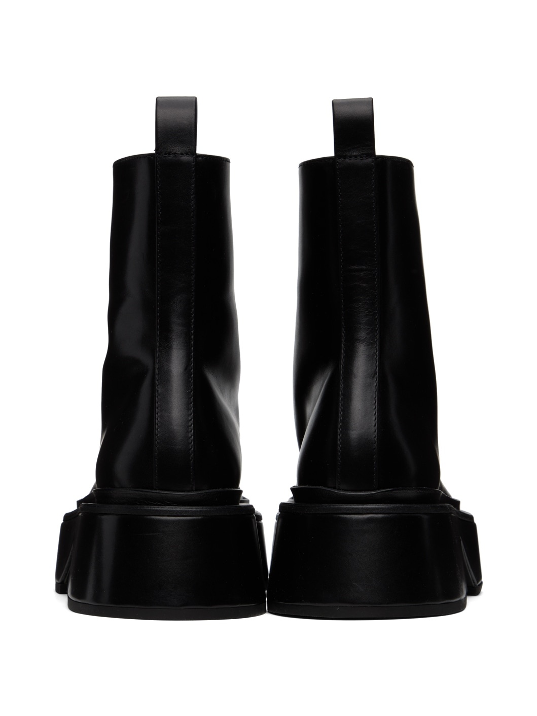 Black Wedge Platform Boots - 2