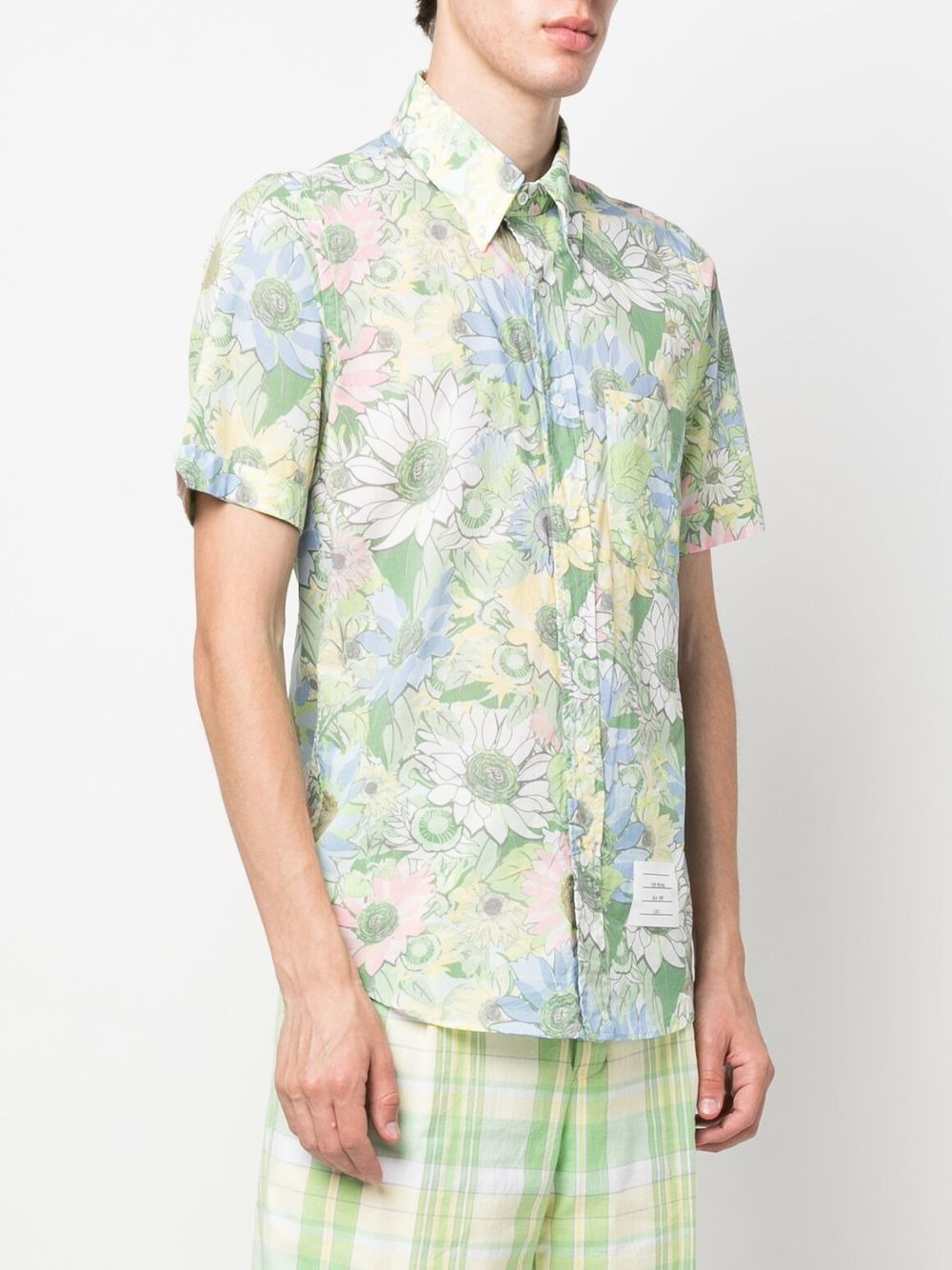 floral-print short-sleeved shirt - 3