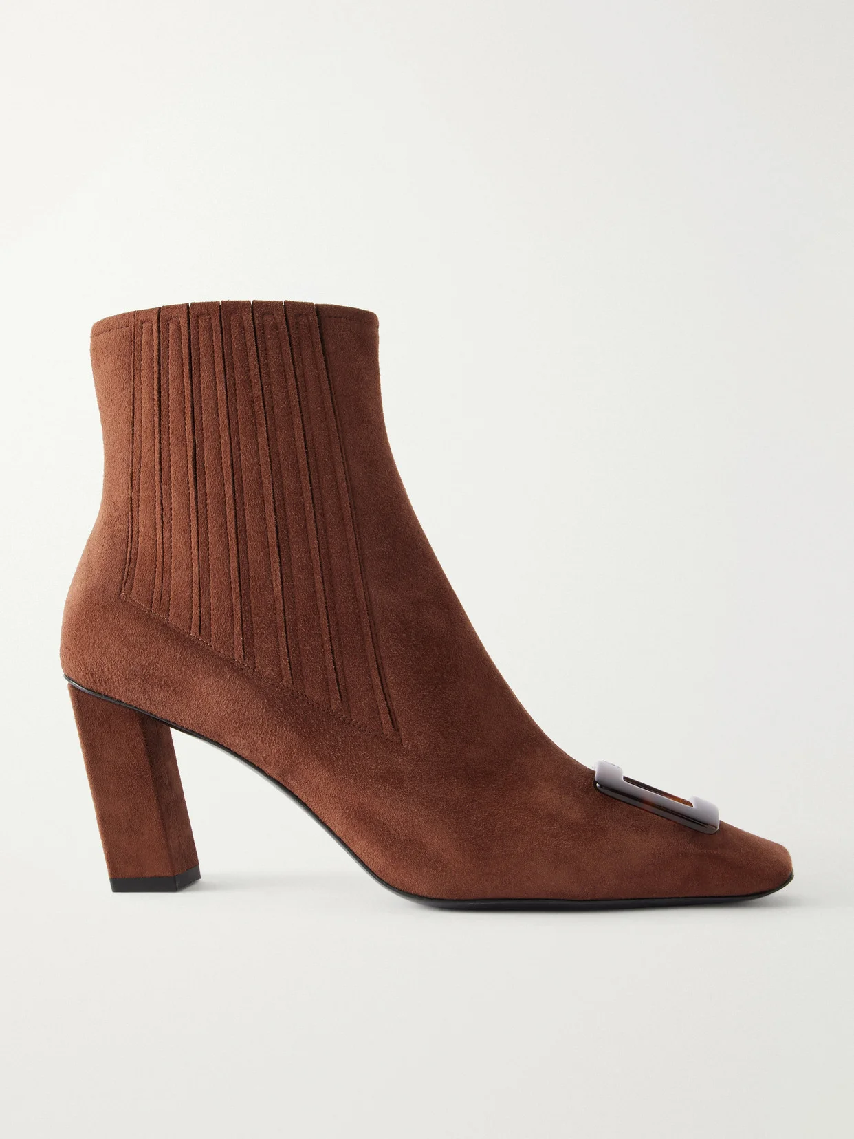 Belle Vivier 75 Embellished Suede Ankle Boots - 1