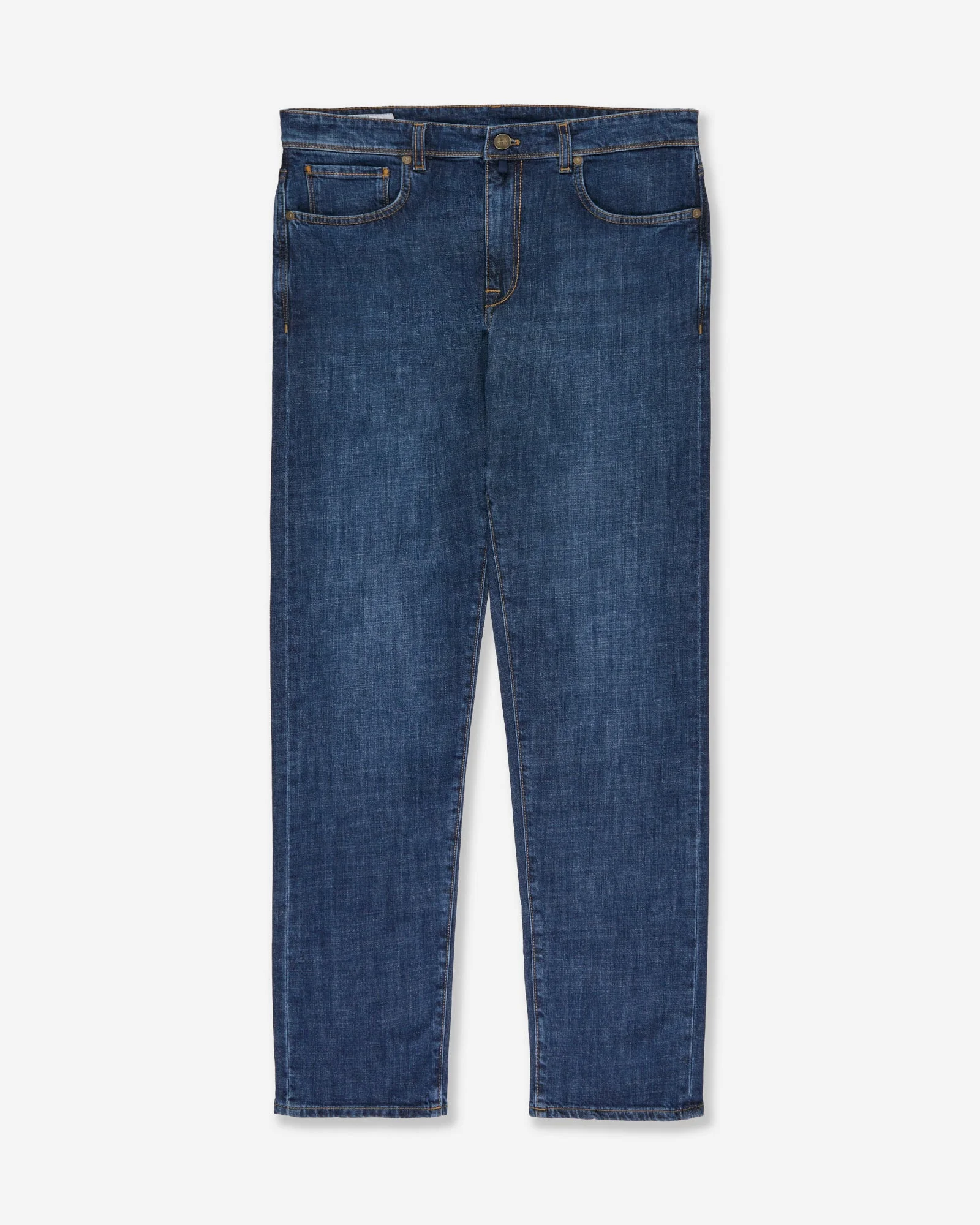 Regular fit stretch denim trousers - 1
